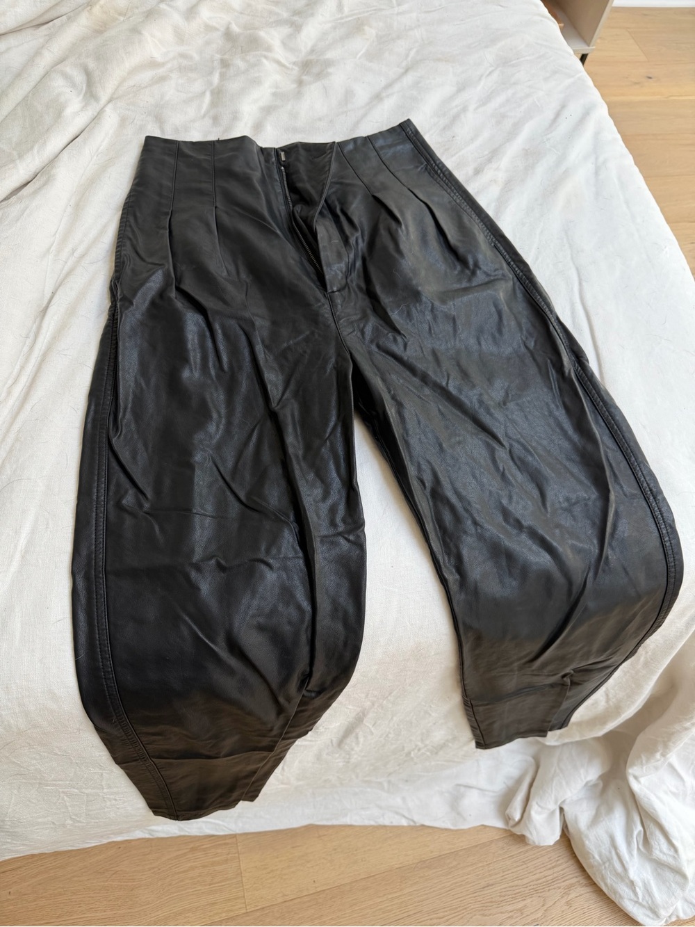Women’s Black Faux Leather Pants